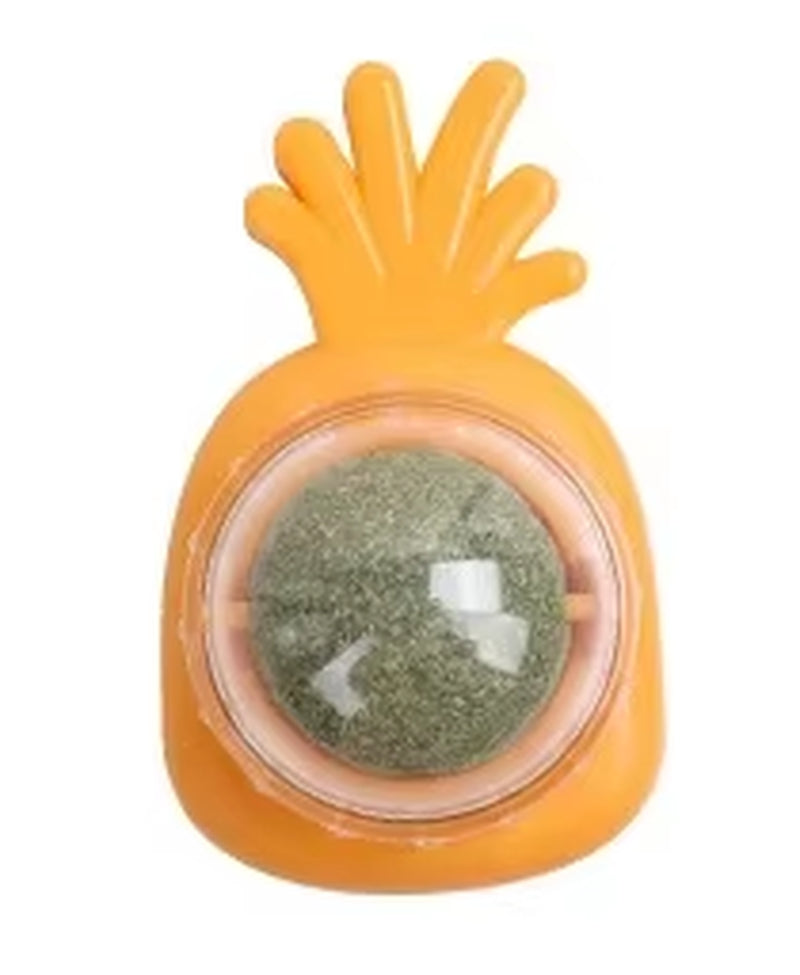 Catnip Balls Wall Stick-On Ball Toys Cat Mint Ball Healthy Natural Removes Hair Balls to Promote Digestion Pet Cat Grass Snacks