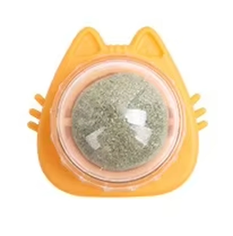 Catnip Balls Wall Stick-On Ball Toys Cat Mint Ball Healthy Natural Removes Hair Balls to Promote Digestion Pet Cat Grass Snacks