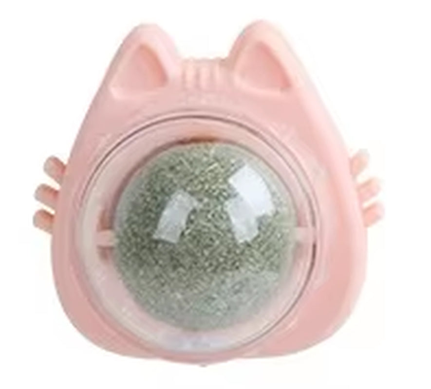 Catnip Balls Wall Stick-On Ball Toys Cat Mint Ball Healthy Natural Removes Hair Balls to Promote Digestion Pet Cat Grass Snacks