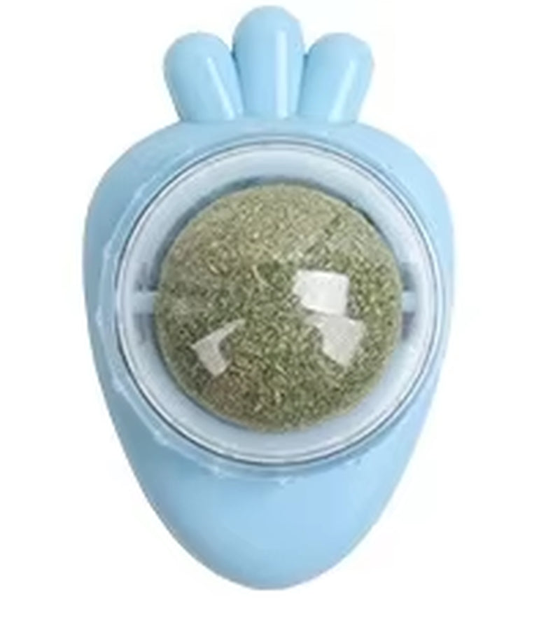 Catnip Balls Wall Stick-On Ball Toys Cat Mint Ball Healthy Natural Removes Hair Balls to Promote Digestion Pet Cat Grass Snacks