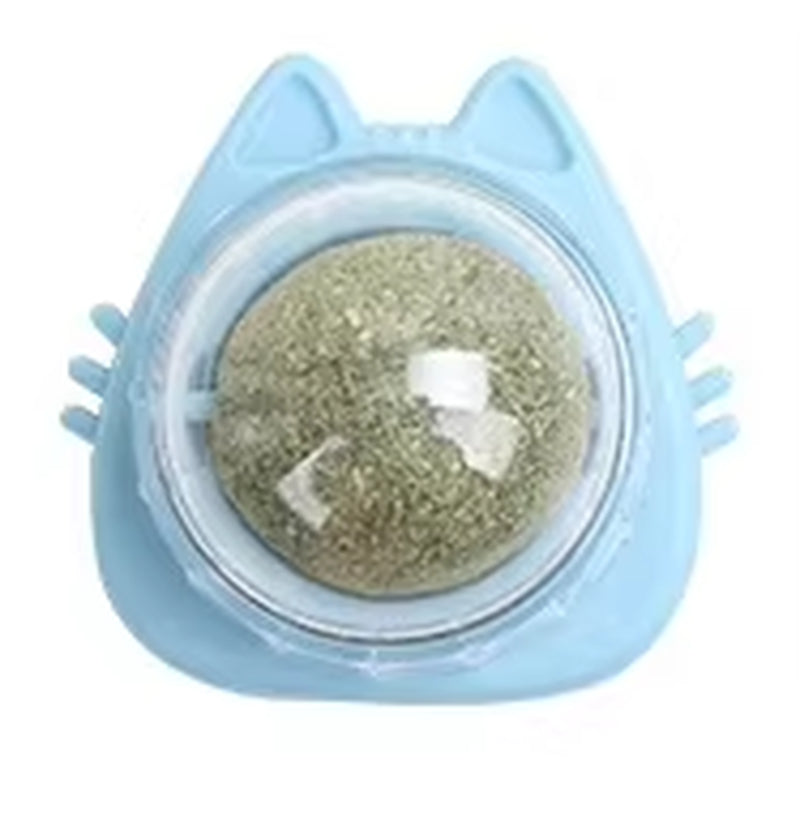 Catnip Balls Wall Stick-On Ball Toys Cat Mint Ball Healthy Natural Removes Hair Balls to Promote Digestion Pet Cat Grass Snacks