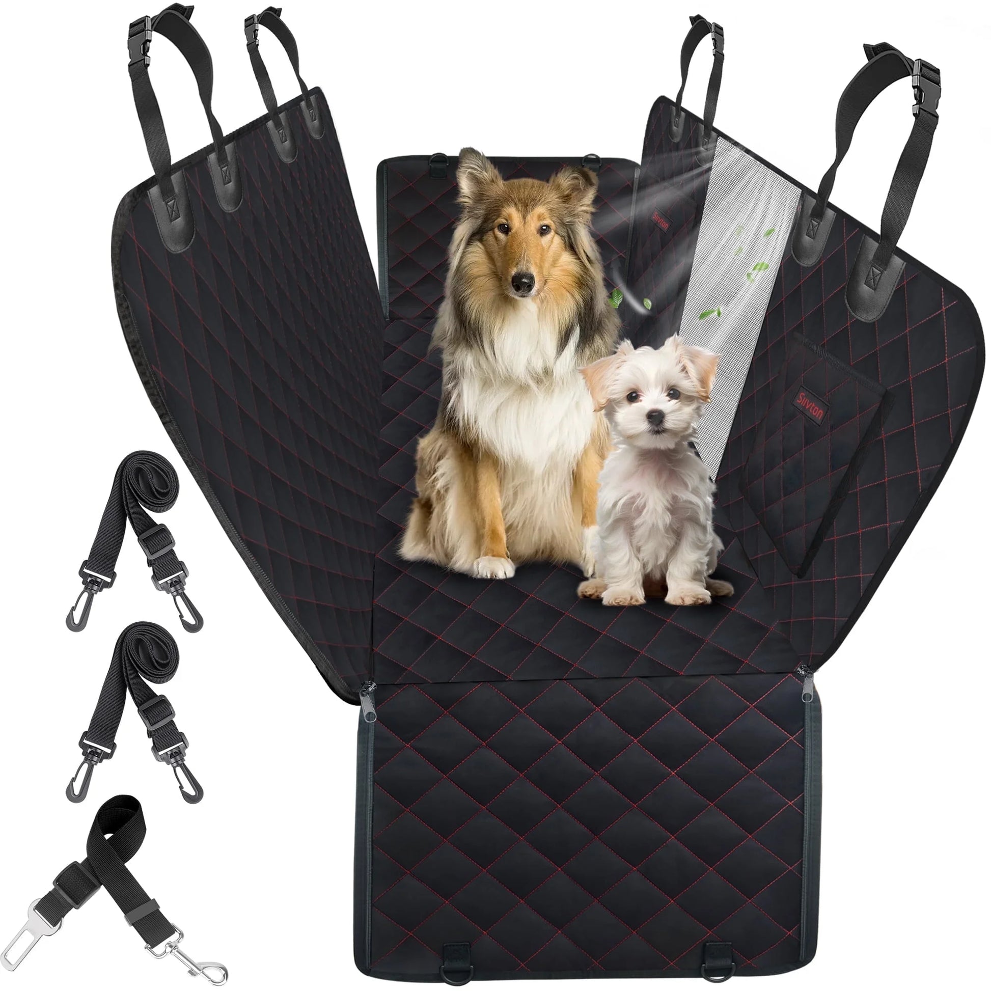 Dog Back Seat Cover Protector Waterproof Scratchproof Nonslip Hammock for Dogs Backseat Protection against Dirt and Pet Fur Pets Seat Covers for Cars & Suvs