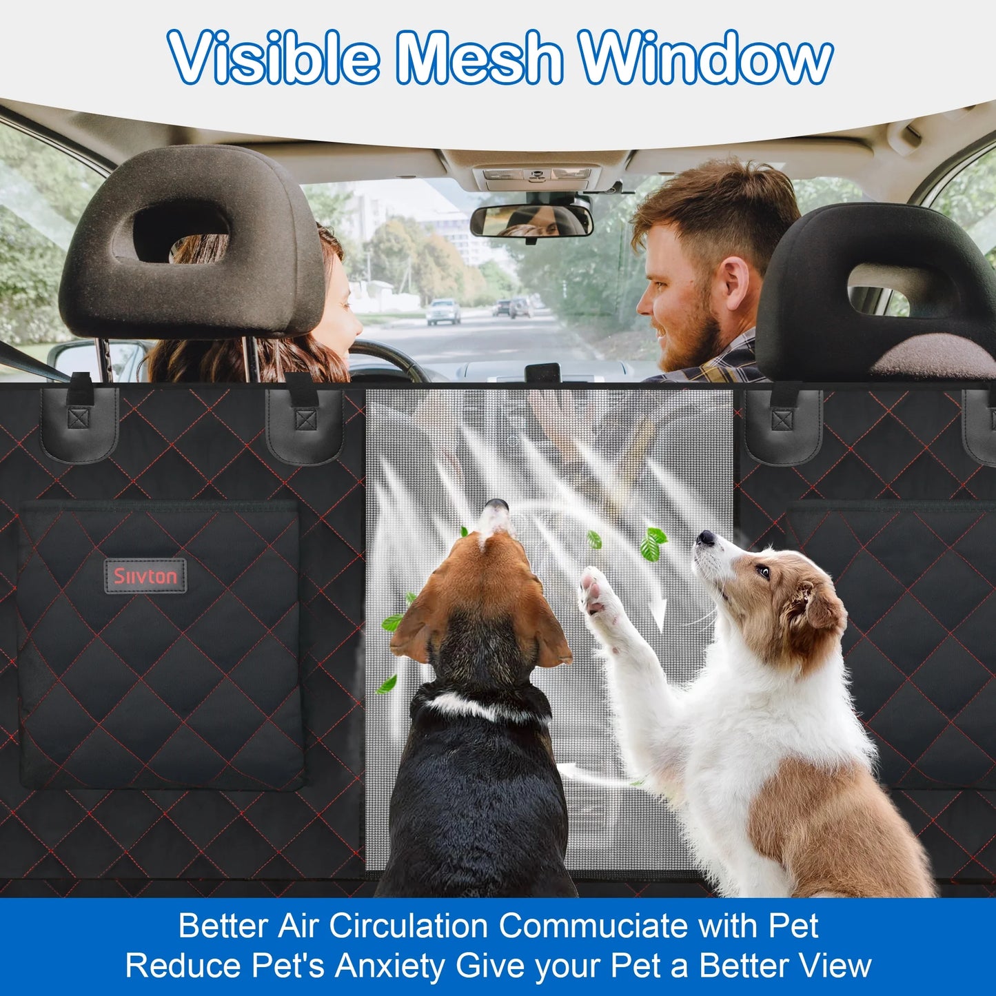 Dog Back Seat Cover Protector Waterproof Scratchproof Nonslip Hammock for Dogs Backseat Protection against Dirt and Pet Fur Pets Seat Covers for Cars & Suvs